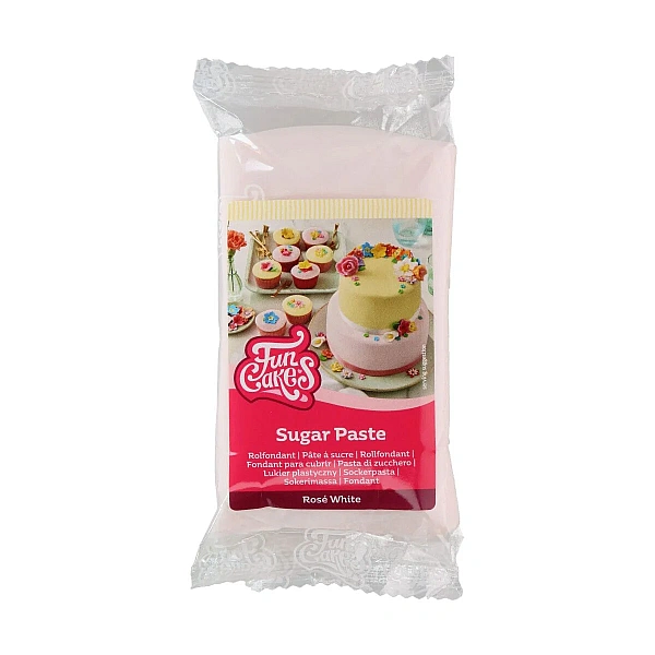 Fondant / Pasta de zahar - ALB ROSE - 250g - FunCakes