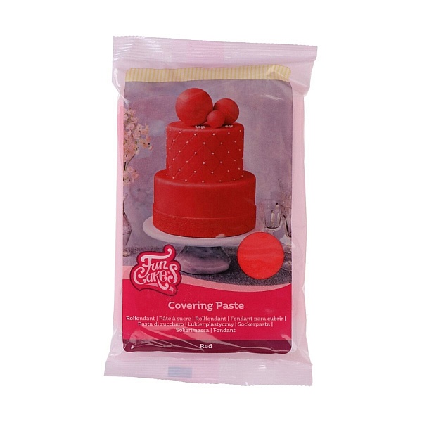 Fondant / Pasta de zahar - Rosu - 500g - FunCakes