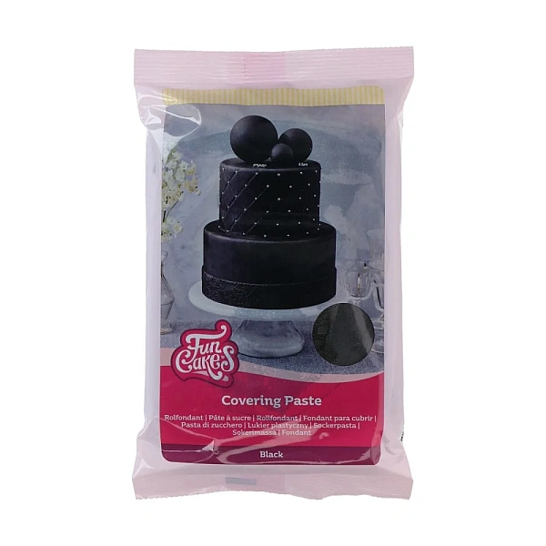 Fondant / Pasta de zahar - Negru - 500g - FunCakes