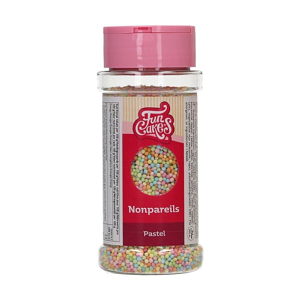 Perle / Perlute din zahar 1,5mm &ndash; NONPAREILS Pastel &ndash; 80gr - Funcakes