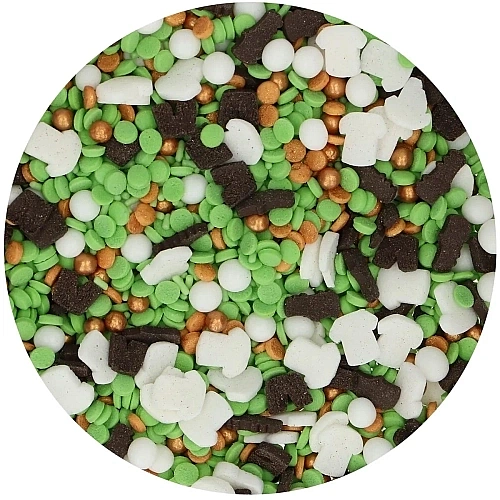 Decor din Zahar - SPRINKLE MEDLEY - GOLD FOTBALL - FunCakes 