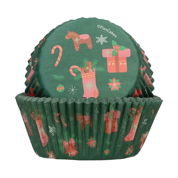 Set 48 buc Forma de copt briose - Craciun - 5 x 3,2 cm - Funcakes
