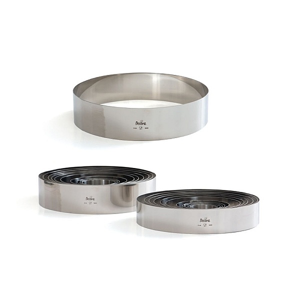 Forma de cerc din otel inoxidabil-24 x 6 cm-Decora - Anyta Cooking