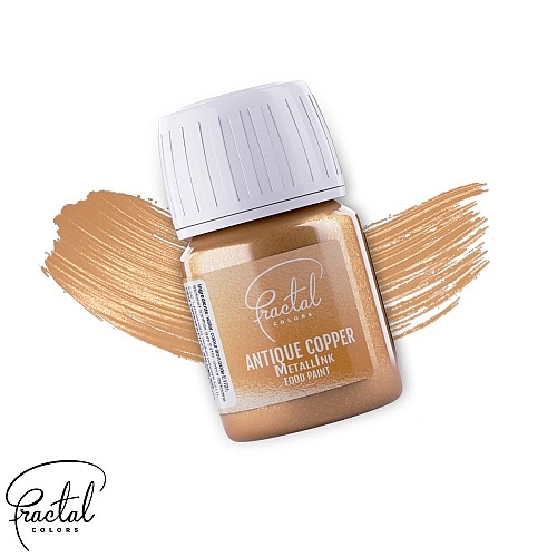 MetallInk Food Paint Alimentar - Antique Copper - CUPRU ANTIC - 30g - Fractal