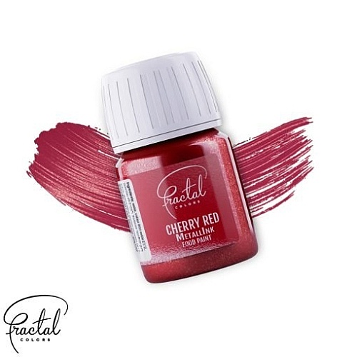 MetallInk Food Paint Alimentar - Cherry Red - ROSU CIREASA - 30g - Fractal 
