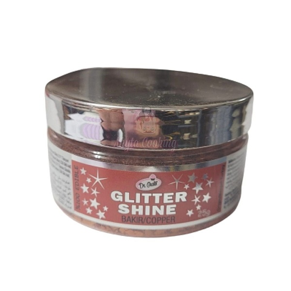 Fulgi de glitter comestibil sclipiciosi 25 gr - Copper/Aramiu- Dr Gusto - Anyta Cooking