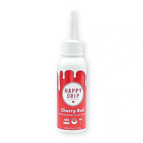 Glazură Drip pentru Tort - Happy Drip Cherry Red (Roșu Cireșe) - 130g - Happy Sprinkles