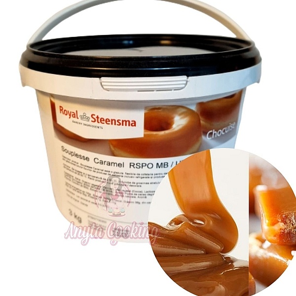 Glazură flexibila, culoare si aroma de Caramel - 3 kg - Steensma - Anyta Cooking