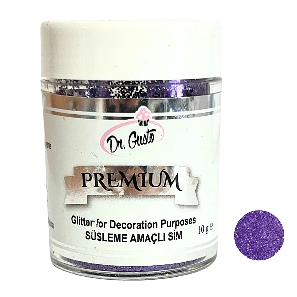 Glitter / Sclipici non-alimentar pentru decor - Mov / Purple - 10g - SIM