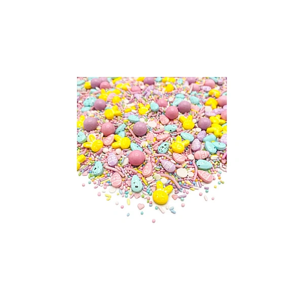 Set 3 buc decor din zahar &ndash; Happy Easter - Editie Specială de Paste - Happy Sprinkles (cutie roz)