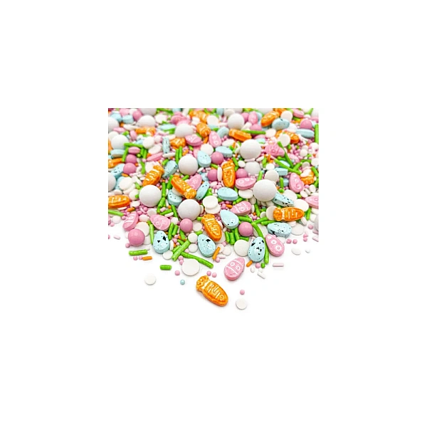 Set 3 buc decor din zahar &ndash; Happy Easter - Editie Specială de Paste - Happy Sprinkles (cutie roz)