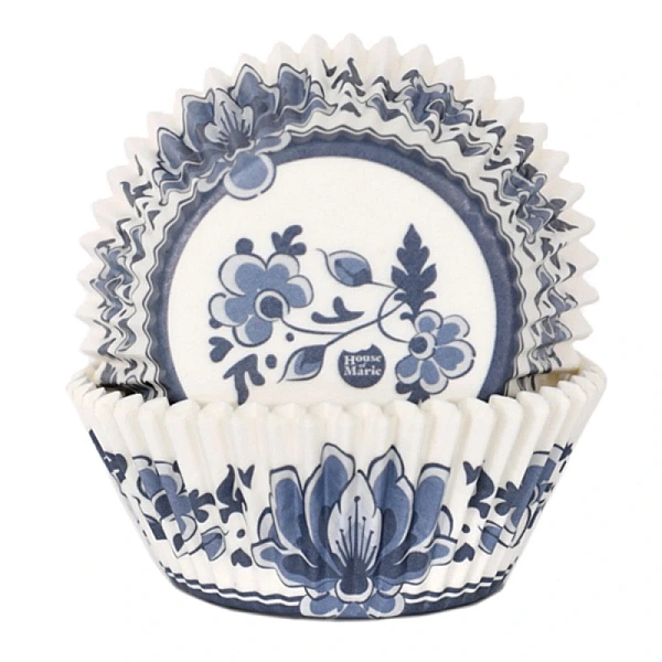 Forme de copt briose- Delft Blue &ndash; set 48 buc &ndash; House of Marie