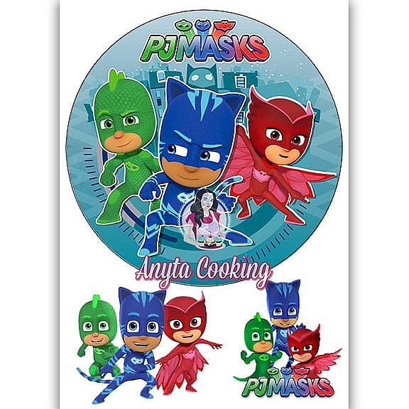 Imagine Comestibila " Eroi in pijamale PJ Masks6 " - Anyta Cooking - Anyta Cooking