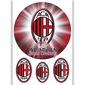 Imagine Comestibila " Fotbal3 AC MILAN " - Anyta Cooking - Anyta Cooking