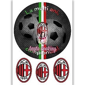 Imagine Comestibila " Fotbal4 AC MILAN " - Anyta Cooking - Anyta Cooking