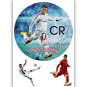 Imagine Comestibila " Fotbal47 CRISTIANO RONALDO CR7 " - Anyta Cooking - Anyta Cooking