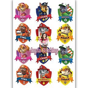 Imagine Comestibila " Patrula Catelusilor Paw Patrol 1 " - Anyta Cooking - Anyta Cooking