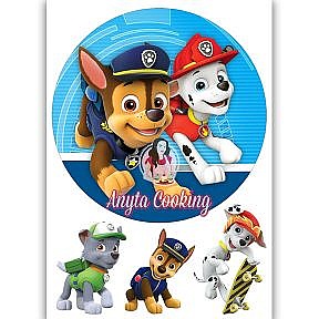 Imagine Comestibila " Patrula Catelusilor Paw Patrol 11 " - Anyta Cooking - Anyta Cooking