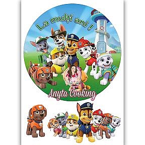 Imagine Comestibila " Patrula Catelusilor Paw Patrol 2 " - Anyta Cooking - Anyta Cooking