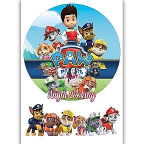 Imagine Comestibila " Patrula Catelusilor Paw Patrol 4 " - Anyta Cooking - Anyta Cooking