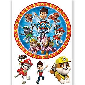 Imagine Comestibila " Patrula Catelusilor Paw Patrol 7 " - Anyta Cooking - Anyta Cooking