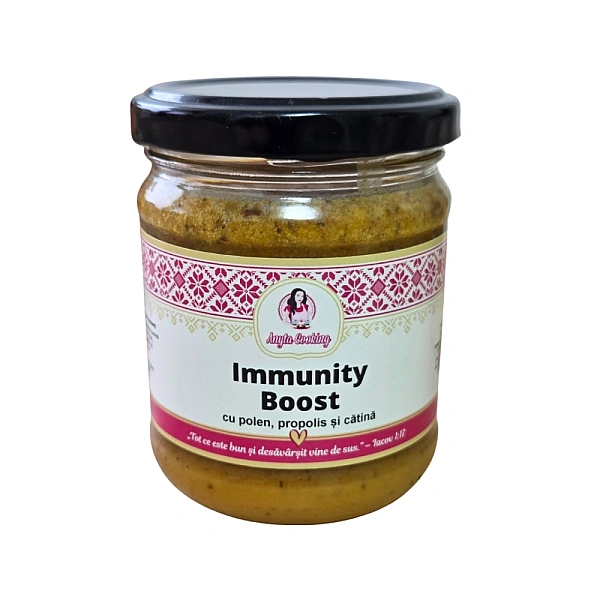 Immunity Boost 200g &ndash; Mix 100% natural cu miere, polen, cătină și propolis &ndash; Anyta Cooking