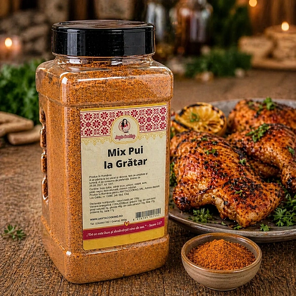 Mix de condimente PREMIUM &ndash; Pui la Gratar 600g - 100% Natural - Anyta Cooking