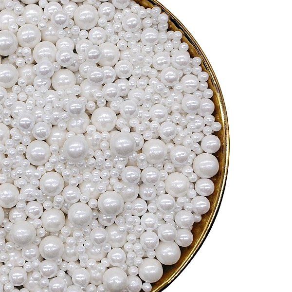 Perle / Perlute din zahar marimi Mixte - Alb Perlat / White - 1kg - Pastry Colours