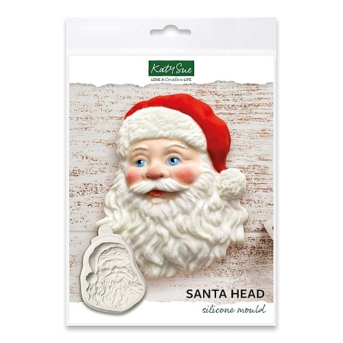 Mulaj din silicon - Capul lui Moș Crăciun - SANTA HEAD &ndash; Karen Davies