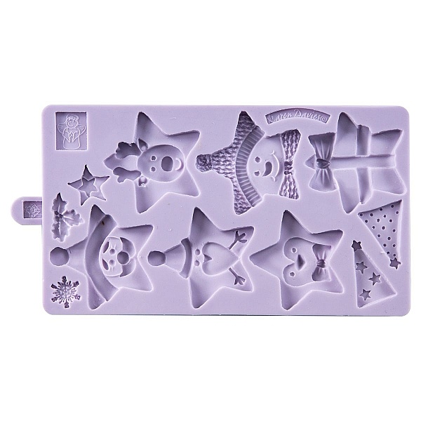 Mulaj din silicon - STELUTE DE CRACIUN- 21 &times; 12 cm-Karen Davies - Anyta Cooking