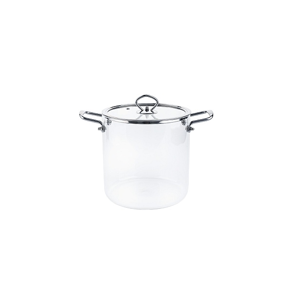 Oală borosilicata Transparenta 5.5 L&ndash; Compatibilă cu Gaz, Electric, Vitroceramic și Inducție &ndash; Anyta Cooking