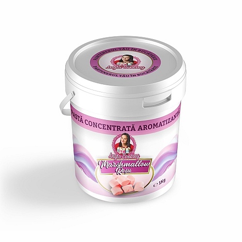 Pastă Concentrată Aromatizantă &ndash; MARSHMALLOW ROSU - 1 kg - Anyta Cooking (L)