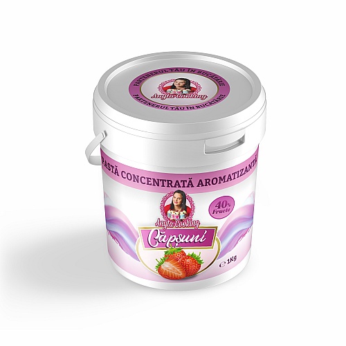 Pastă Concentrată Aromatizanta cu 40% Fruct &ndash; CAPSUNI - 1 kg - Anyta Cooking