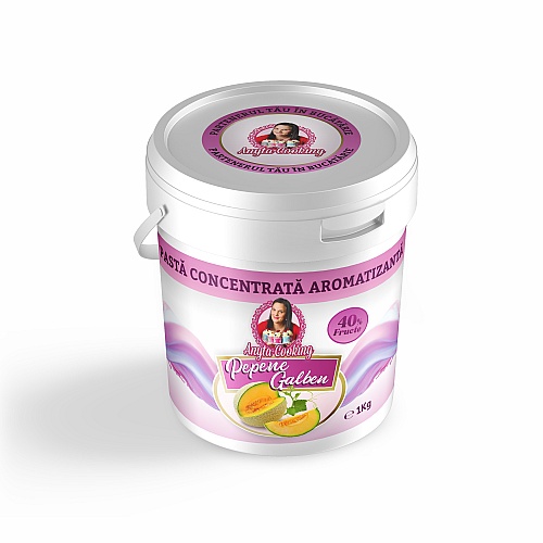 Pastă Concentrată Aromatizanta cu 40% Fruct &ndash; PEPENE GALBEN - 1 kg - Anyta Cooking