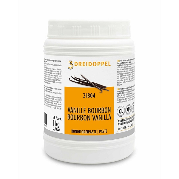 Pasta concentrata aromatizanta Naturala , Fara E-uri -  Vanilie Bourbon 1kg - Dreidoppel