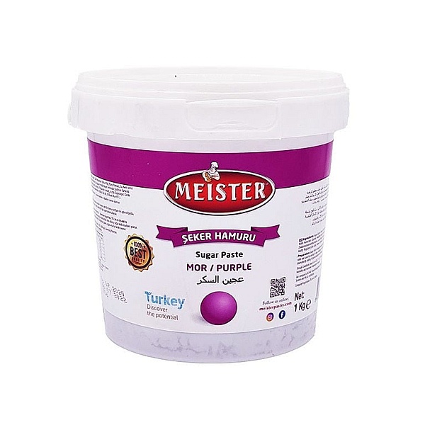 Pasta de Zahar (Fondant) - MOV - 1 kg - Meister - Anyta Cooking