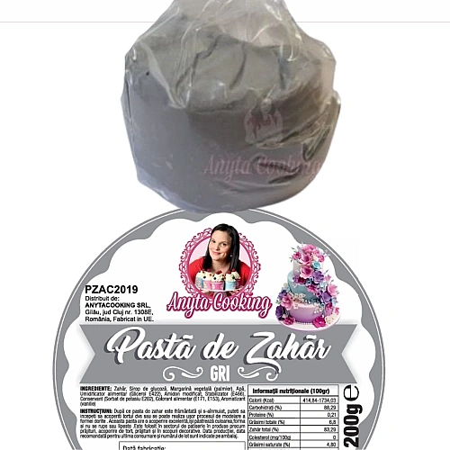  Pasta de Zahar Premium - GRI - 200 gr- Anyta Cooking