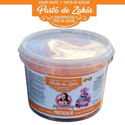  Pasta de Zahar - PREMIUM - PORTOCALIU - 1 kg - Anyta Cooking