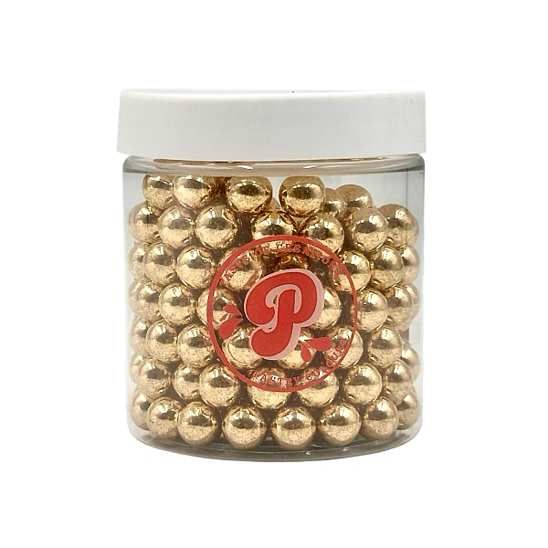 Perle / Perlute din zahar 10mm - Auriu / Gold - 150g - Pastry Colours