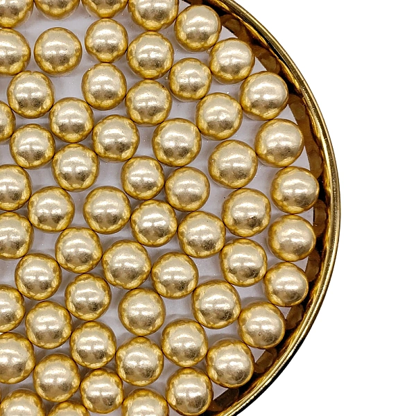 Perle / Perlute din zahar 14mm - Auriu / Gold - 1kg - Pastry Colours