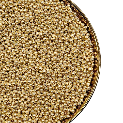 Perle / Perlute din zahar 4mm - Auriu / Gold - 65g - Pastry Colours