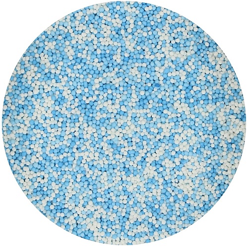 Perle / Perlute din zahar 1,5mm &ndash; NONPAREILS BABY BLUE &ndash; 80gr &ndash; Funcakes