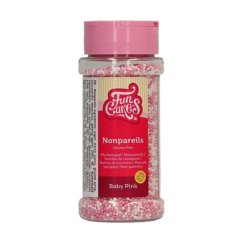 Perle / Perlute din zahar 1,5mm &ndash; NONPAREILS BABY PINK &ndash; 80gr &ndash; Funcakes