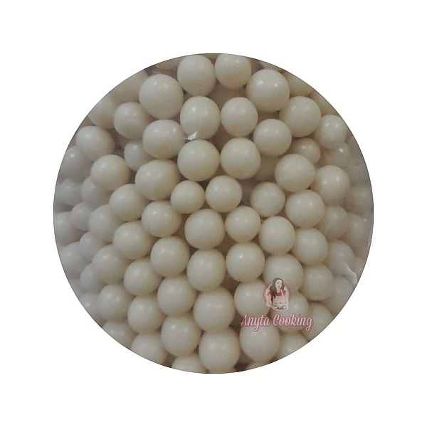 Perlute din Orez Expandat 10 mm &ndash; Ciocolata Albă / Fildisi - 1 kg