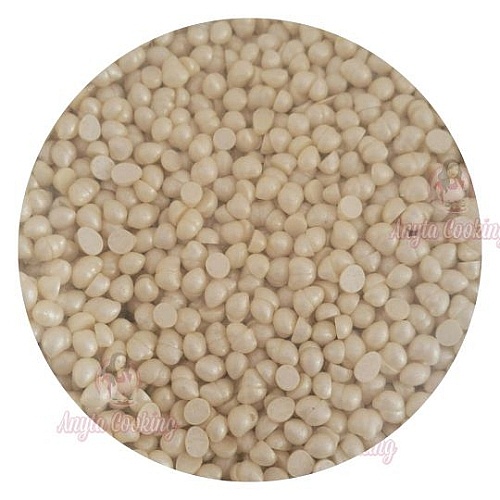 Picaturi din ciocolata termostabila pentru decor - ALB PERLAT / SIDEF- 1 kg -  Damla - Anyta Cooking