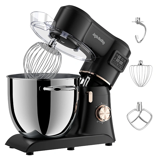 Robot de Bucătărie &ndash; Mixer cu Bol din inox 10L, 2000W, Negru - Anyta Cooking