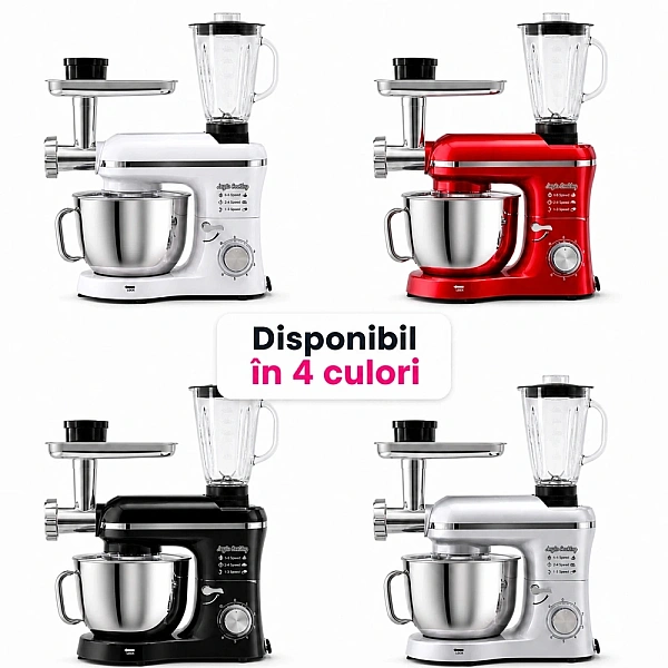 Robot de Bucătărie Mixer cu bol de 6.2 L - 2000W - Gri - Anyta Cooking