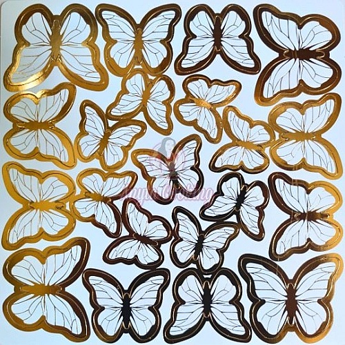 Set 126 Fluturi Superbe pt decor din hartie NeComestibil - ALB - Pasta Store
