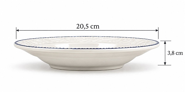Set 24 de Farfurii de Masă, Model Vintage cu Hortensii Albastre &ndash; Anyta Cooking