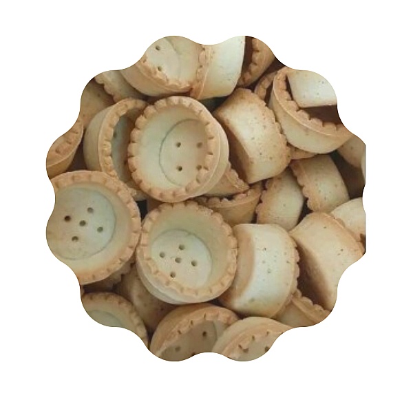 Set 250 buc coji pentru minitarte-Rotunde Vanilie - &Oslash; 44mm - Anyta Cooking